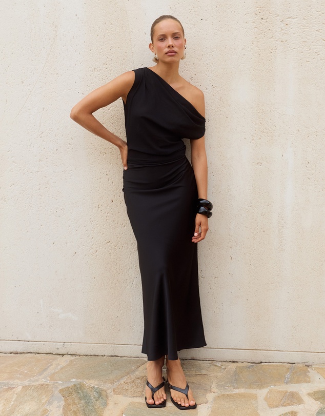 Runaway the Label - Mila Off Shoulder Cowl Maxi Dress