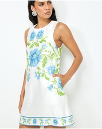 AERE - Elladia Structured Satin Mini Dress