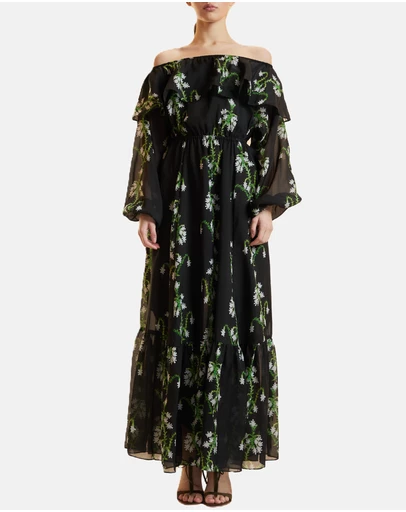 Cynthia Rowley - Off Shoulder Silk Maxi Dress