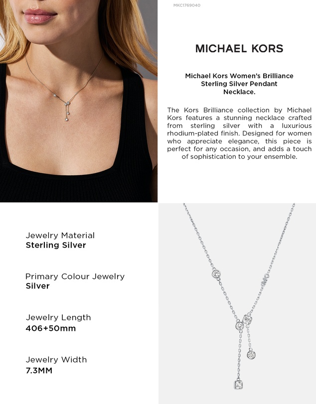 Michael Kors - Brilliance Silver Tone Necklace