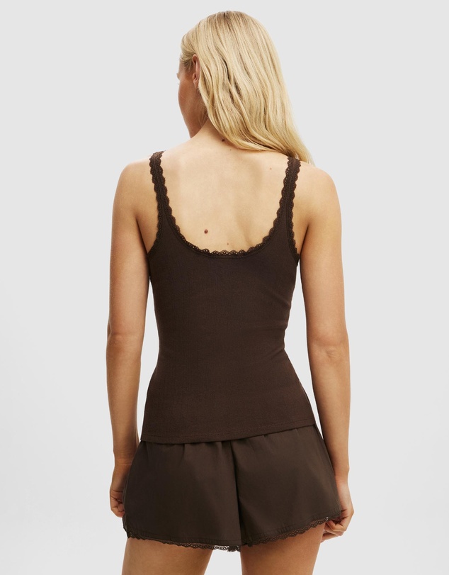 Cotton On Body - Dreamy Soft Pointelle Button Up Cami