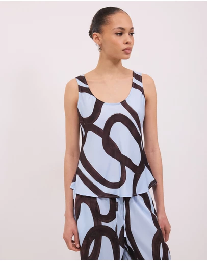 Calli - Chloe Abstract Print Cami Top