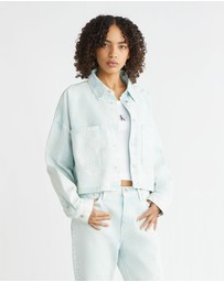 Calvin Klein Jeans - Oversized Cropped Denim Shirt