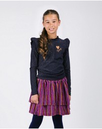 B.Nosy - Tonya Long Sleeve Frill Top - Kids-Teens