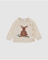 Bebe by Minihaha - Charlie Kangaroo Organic Knitted Cardigan - Babies