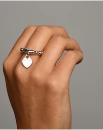 Von Treskow - Stretchy Ring with VT Flat Heart