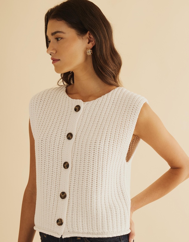 Atmos&Here - Pia Open Knit Vest