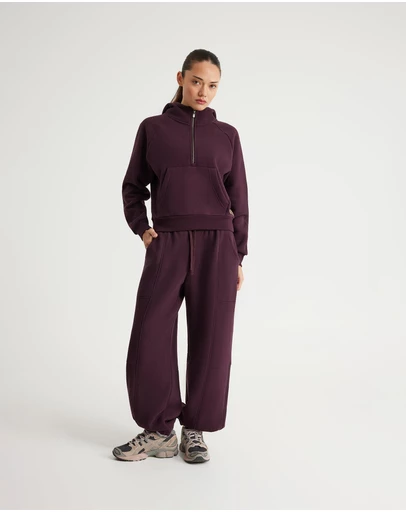Upstate - Plush Barrel Track Pant - Merlot