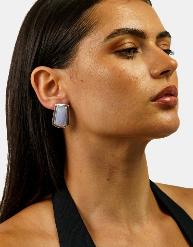 Sonne Jewellery - Aria Blue Lace Agate Earrings
