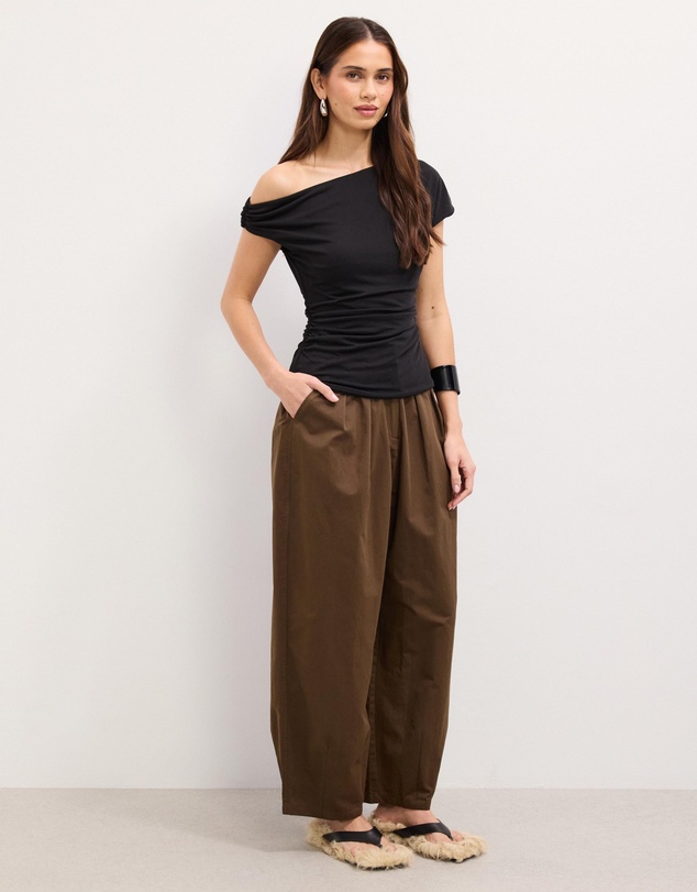 The Fated - Dahlia Cotton Barrel Leg Pants