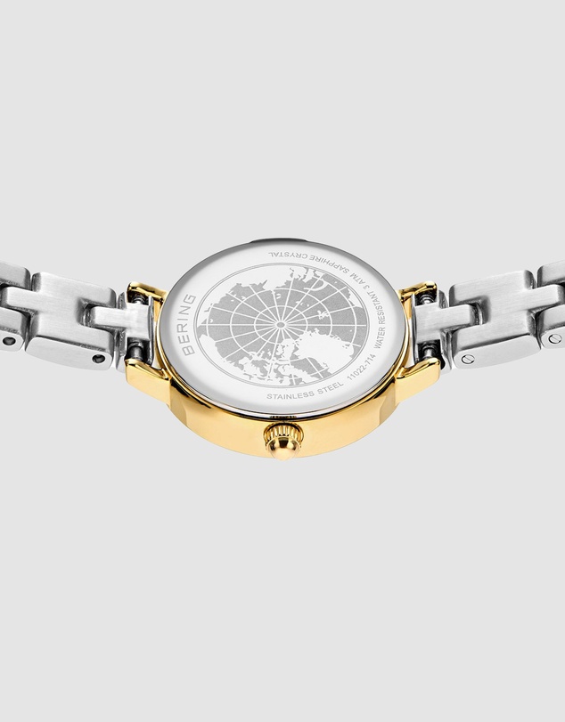 Bering - Bering Classic Ladies 26mm White Dial Two Tone Metal Strap Watch