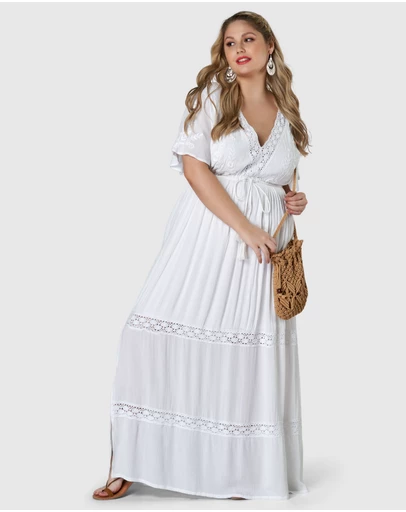 The Poetic Gypsy - Floating Clouds Maxi Dress
