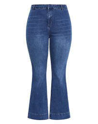 City Chic - Plus size Harley Fit West End Jean - mid wash