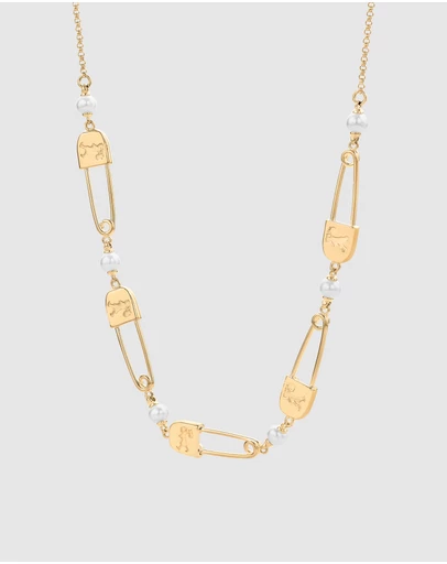 Karen Walker - Runaway Safety Pin Chain Necklace