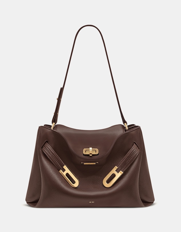 JW PEI - Rhea Pebbled Double Buckle Shoulder Bag