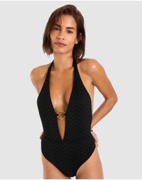 Banana Moon - Encanto Caititu Plunge Neck Backless Halter One-Piece Swimsuit