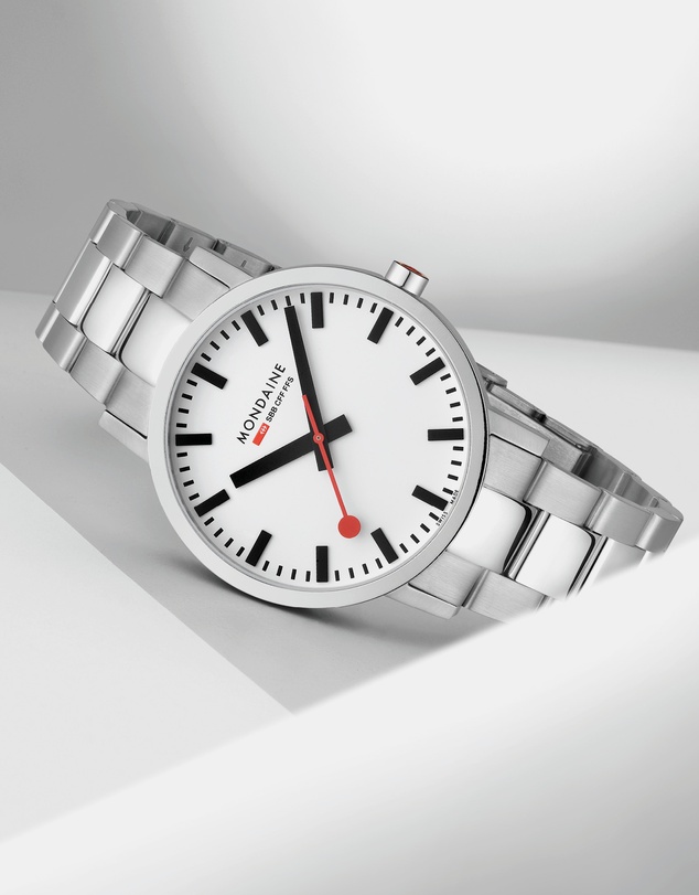 Mondaine - Mondaine Classic Silver Stainless Steel 40mm Watch