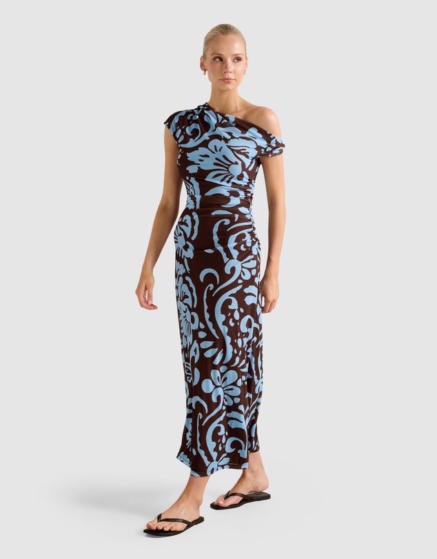 Forever New - Paris Draped Mesh Midi Dress