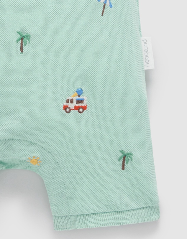 Purebaby - Polo Growsuit -Kids-Babies