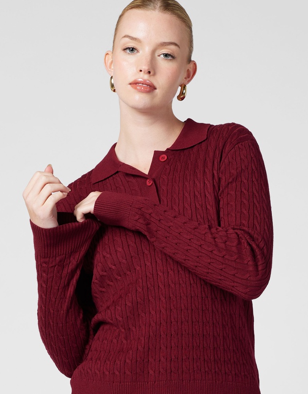 MVN - Arlo Polo Knit Top