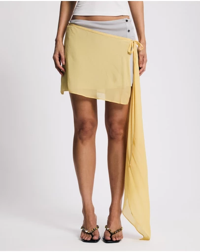 Lover - Solana Layered Asymmetrical Mini Skirt