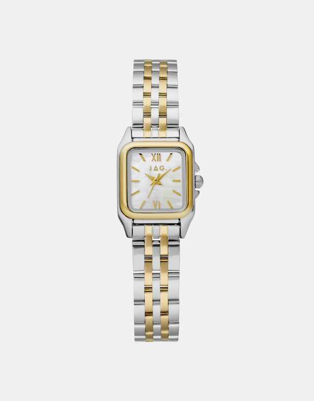 Jag - Berrima Womens White MOP 20.3mm Two-Tone Watch