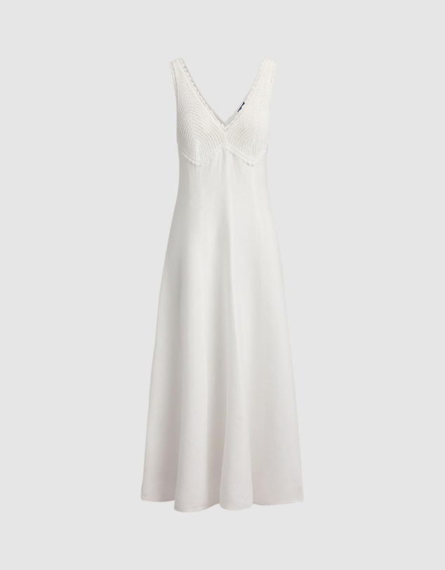 Polo Ralph Lauren - Crochet-Trim Linen Dress