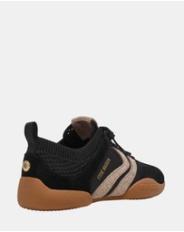 Steve Madden - Biscotti-R Black/Gold Sneakers