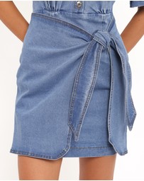 Petal & Pup - Leyton Mini Dress - Denim Chambray