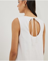 Atmos&Here - Mia A-Line Linen Blend Mini Dress