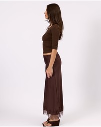 Style Addict - Valerie Satin Lace Skirt