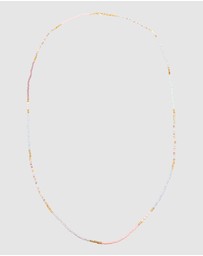 Elli Jewelry - Necklace Glass Pearl Beads with Freshwater Cultured Pearls in 925 Sterling Silver Gold Plated