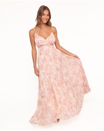 Petal & Pup - Madilyn Maxi Dress - Blurred Pink Floral