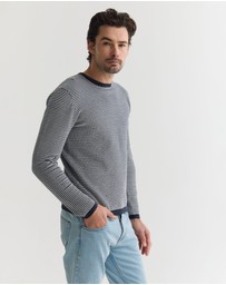 Oxford - Liam Stripe Crew Neck