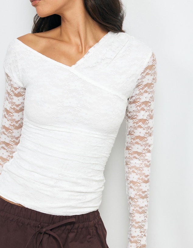 AERE - Arielle Off Shoulder Lace Top