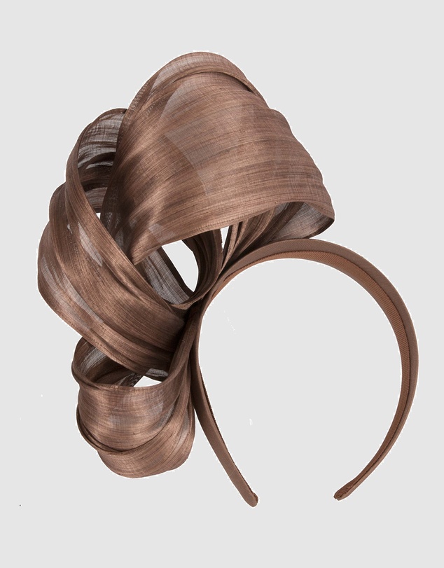 Fillies Collection - Bespoke Coffee Bow Racing Fascinator