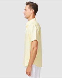 Vacay Swimwear - S/S Yellow Linen Shirt