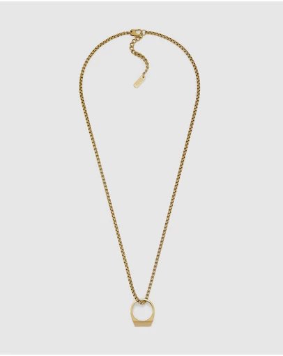 Diesel - D Logo Gold Necklace