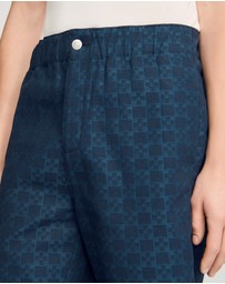 Sandro - Denim Cross Shorts