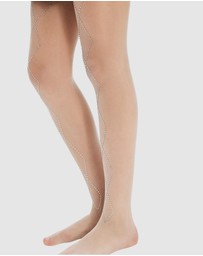 High Heel Jungle - Richie Diamond Crystal Tights - Nude