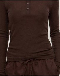 Assembly Label - Nora Merino Wool Henley Top