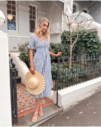 Esther & Co - Korbel Dress - Blue Stripe