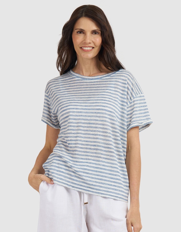 CAMIXA - Francy Linen Jersey T-Shirt Top