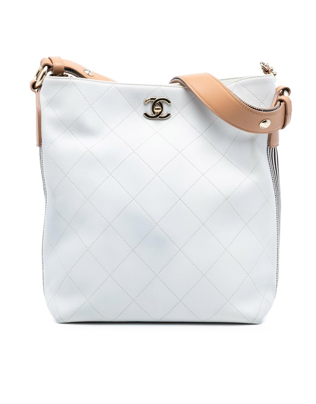 Pre-Loved by Azura Reborn - Pre-Loved Large Stitched Calfskin Button Up Hobo