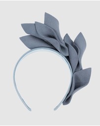 Max Alexander - Felt Blue Winter Racing Fascinator
