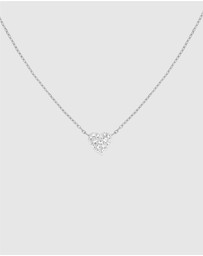 Rosefield - Pavé Heart Silver-Tone Necklace