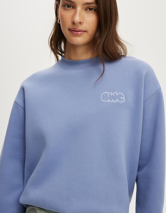 Cotton On Body Active - Plush Graphic Crew Sweatshirt