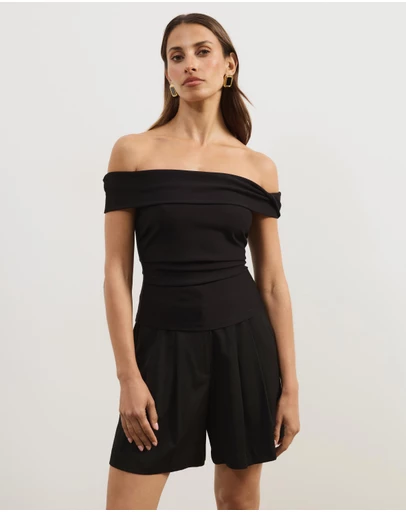 Atmos&Here - Ophira Off Shoulder Ponte Structured Top