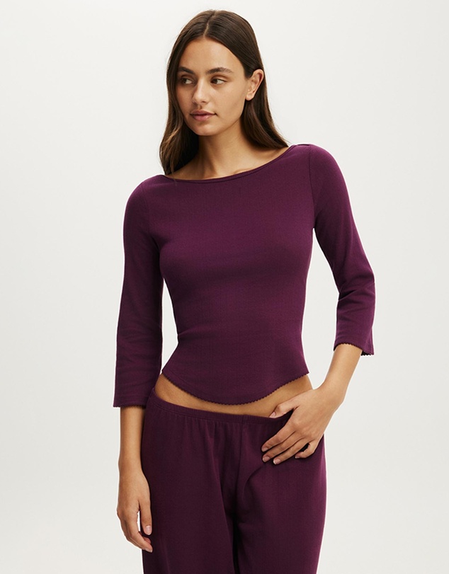 Cotton On Body - Long Pyjama Set Cotton Dreamy Soft Pointelle