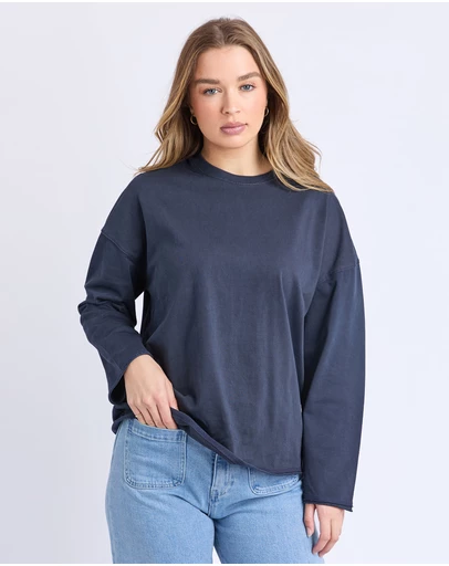 Foxwood - Knock Off Long Sleeve Tee Navy